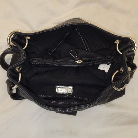 Rosetti Black Pebbled Vegan Leather Handbag Purse - Picture 7 of 11